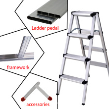 Hot selling high quality factory price aluminum extruded profile folding step ladder